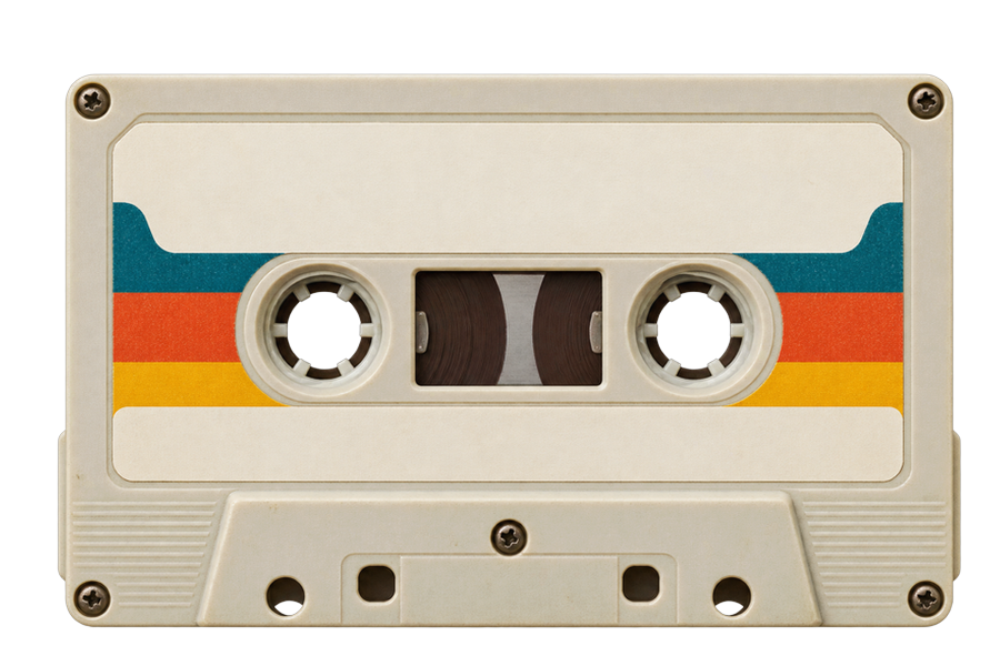 Cream cassette tape representing group Pilates classes